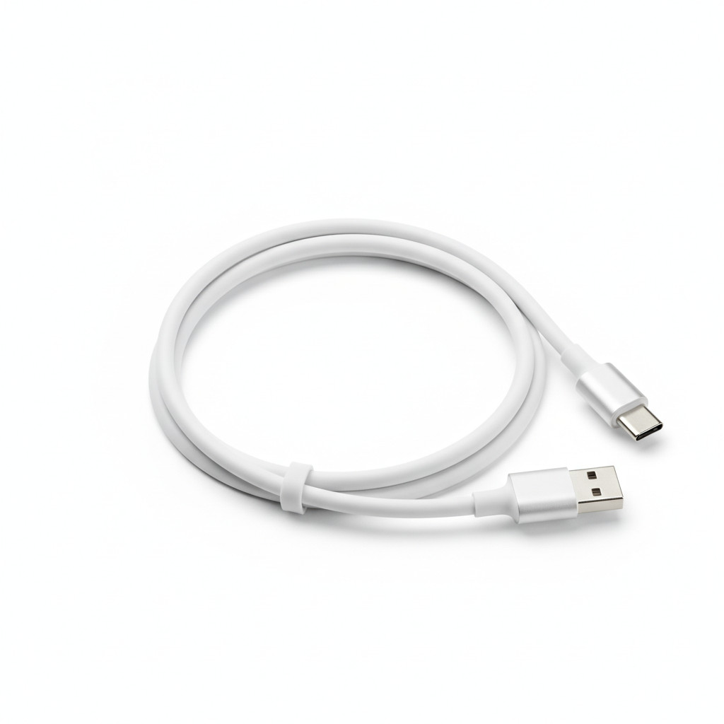 Cable USB Tipo C a USB Tipo C de 1 metro blanco