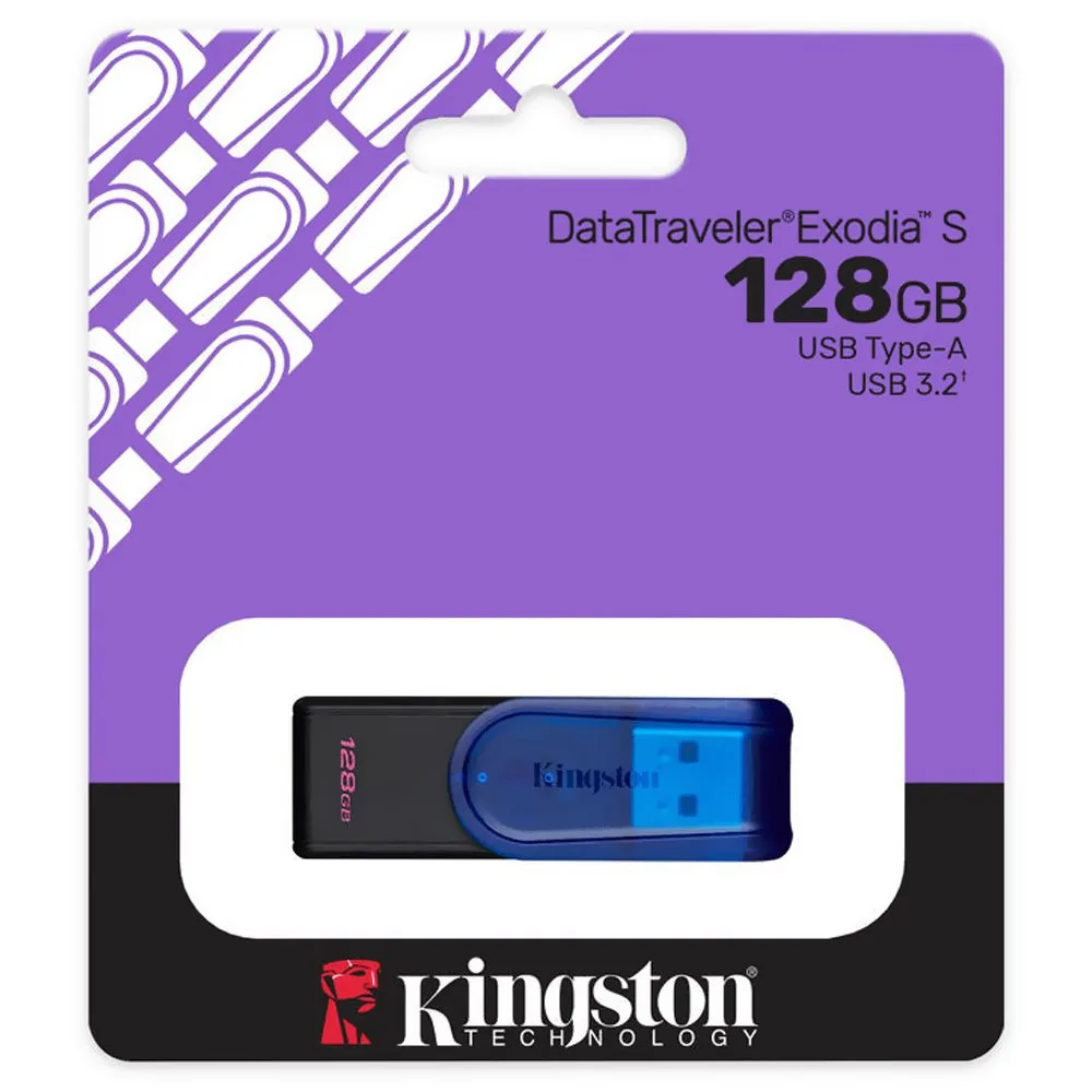 Kingston KC-U3C128-7TB 128GB USB 3.0 DT Exodia S LATAM Blue Casing