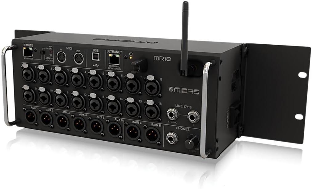 Consola Digital Midas MR18 de 18 Entradas para Tablet