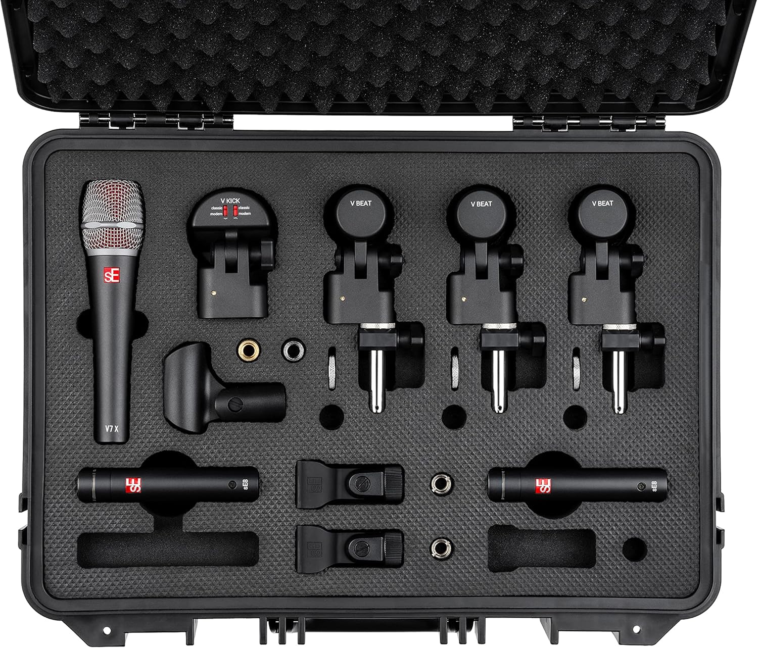 Set de 7 Micrófonos para Batería sE Electronics V Pack Arena Black