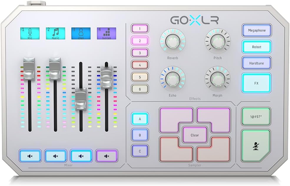 Plataforma de Streaming y Mezcladora TC Helicon GoXLR-WH