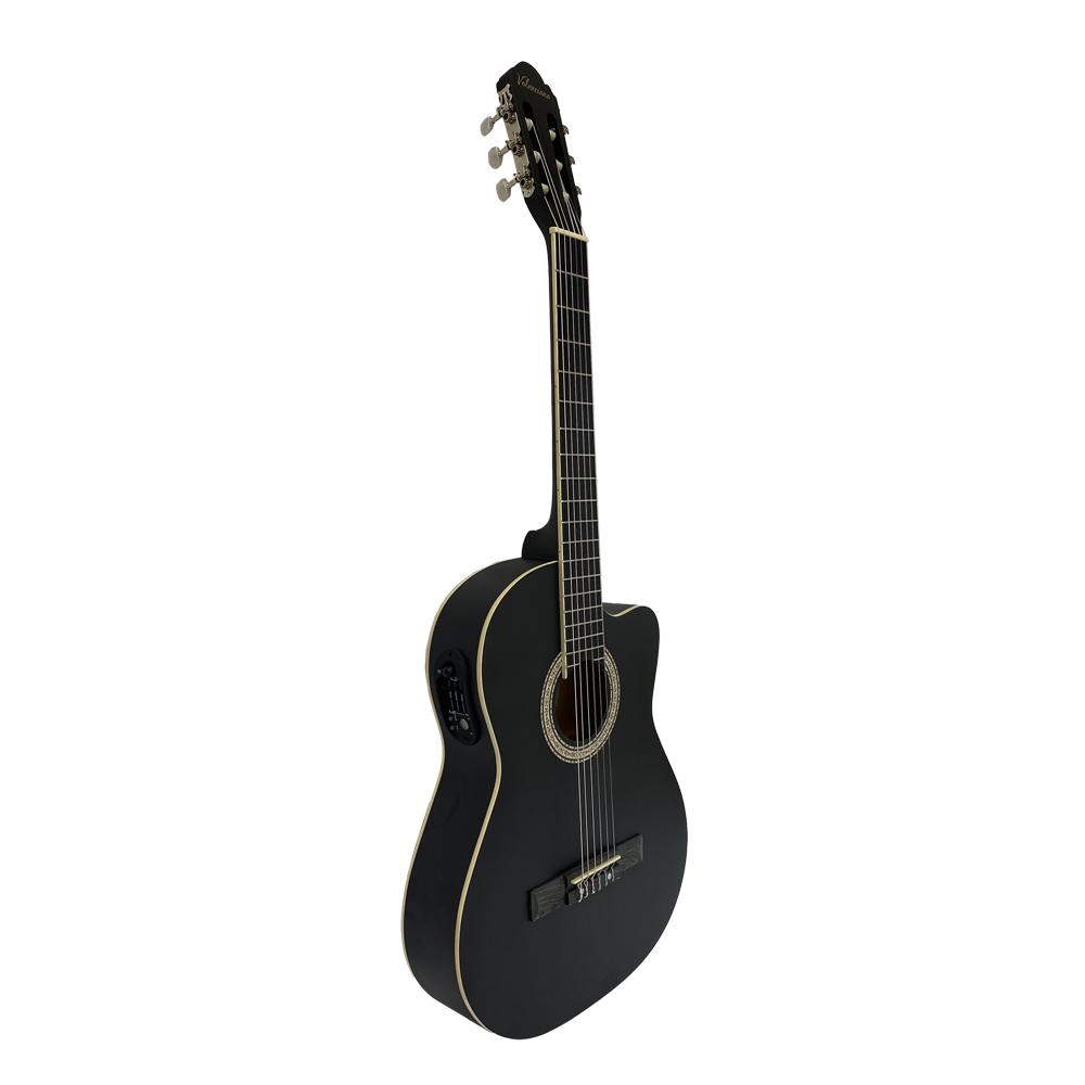 Guitarra Electroclásica TMC GV-AC10TMCE-39-BK 39 Pulgadas Slim Mate