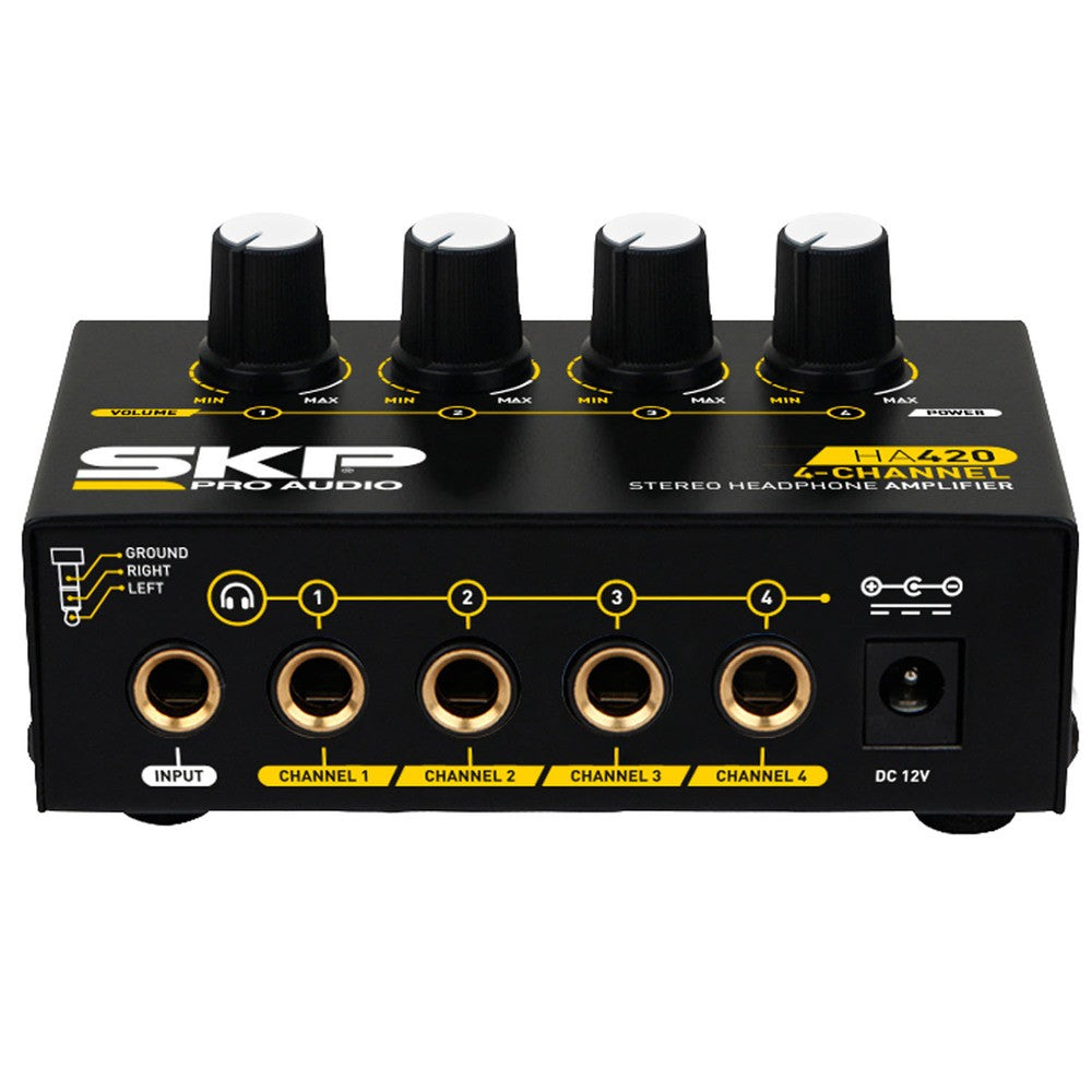Amplificador de audífonos de 4 canales SKP HA-420