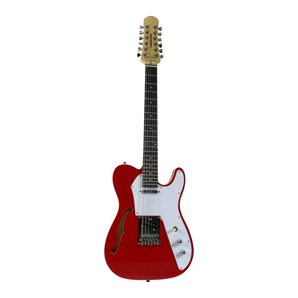 Guitarra Docerola Eléctrica Hendrix GH-EGJ10-12RD Álamo Roja con Funda