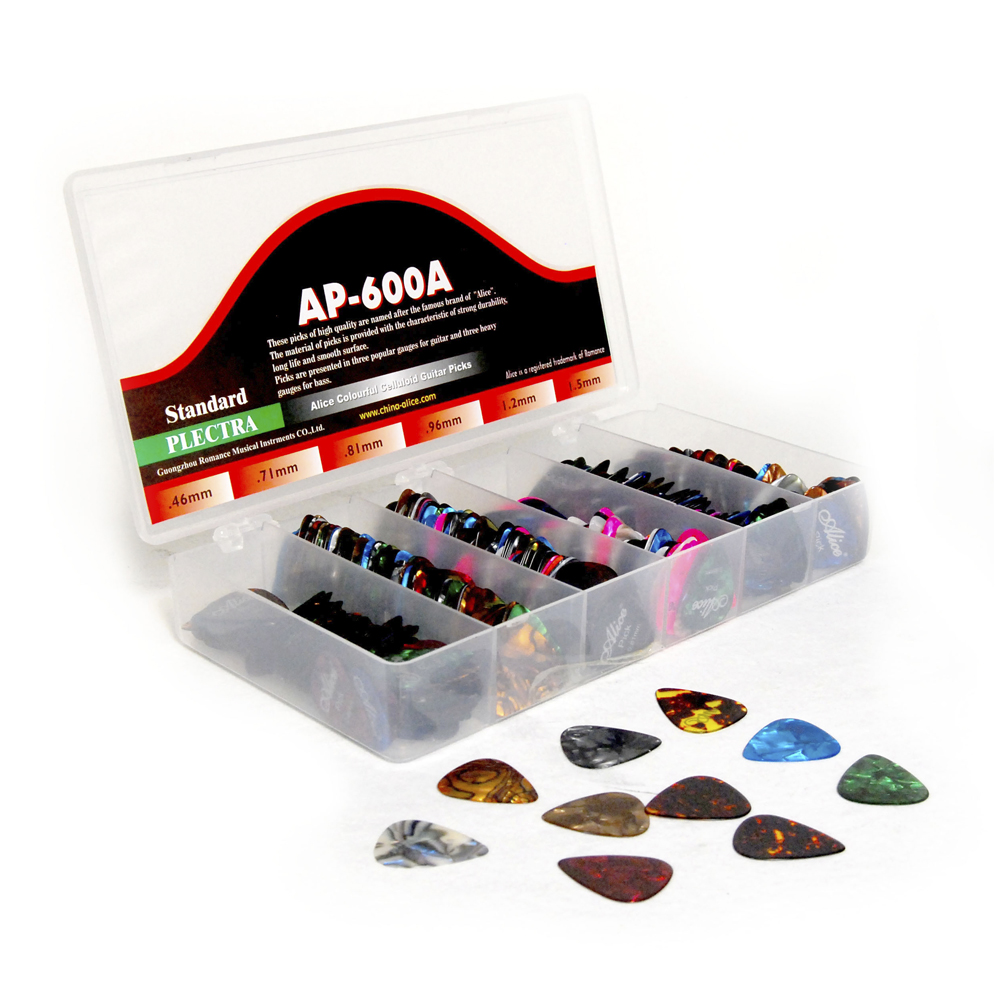 Set de Púas para Guitarra Alice AP600A 600 Piezas