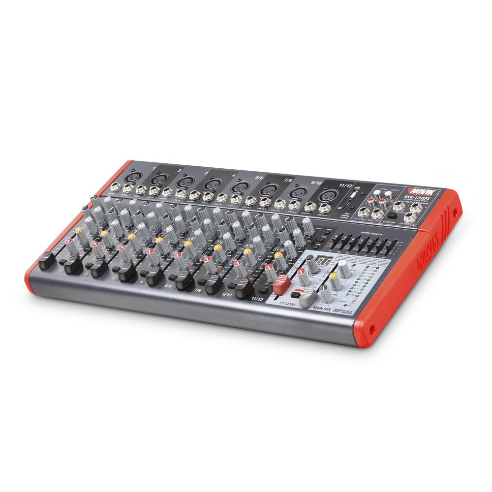 Consola de Audio Novik Neo NVK-1202FX 12 Canales Bluetooth USB SD