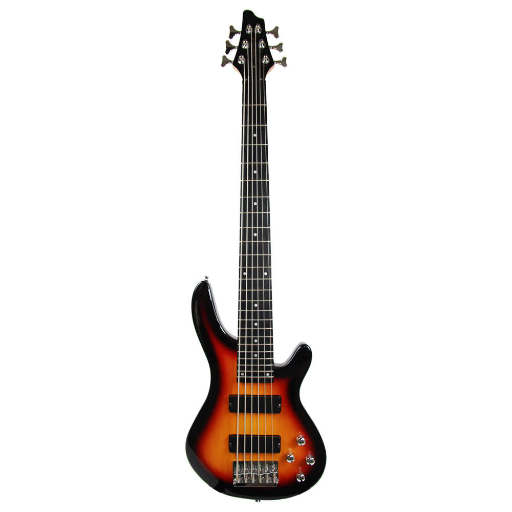 Bajo Eléctrico de 6 Cuerdas Activo Hendrix BH-EBS714-1-6 Sunburst