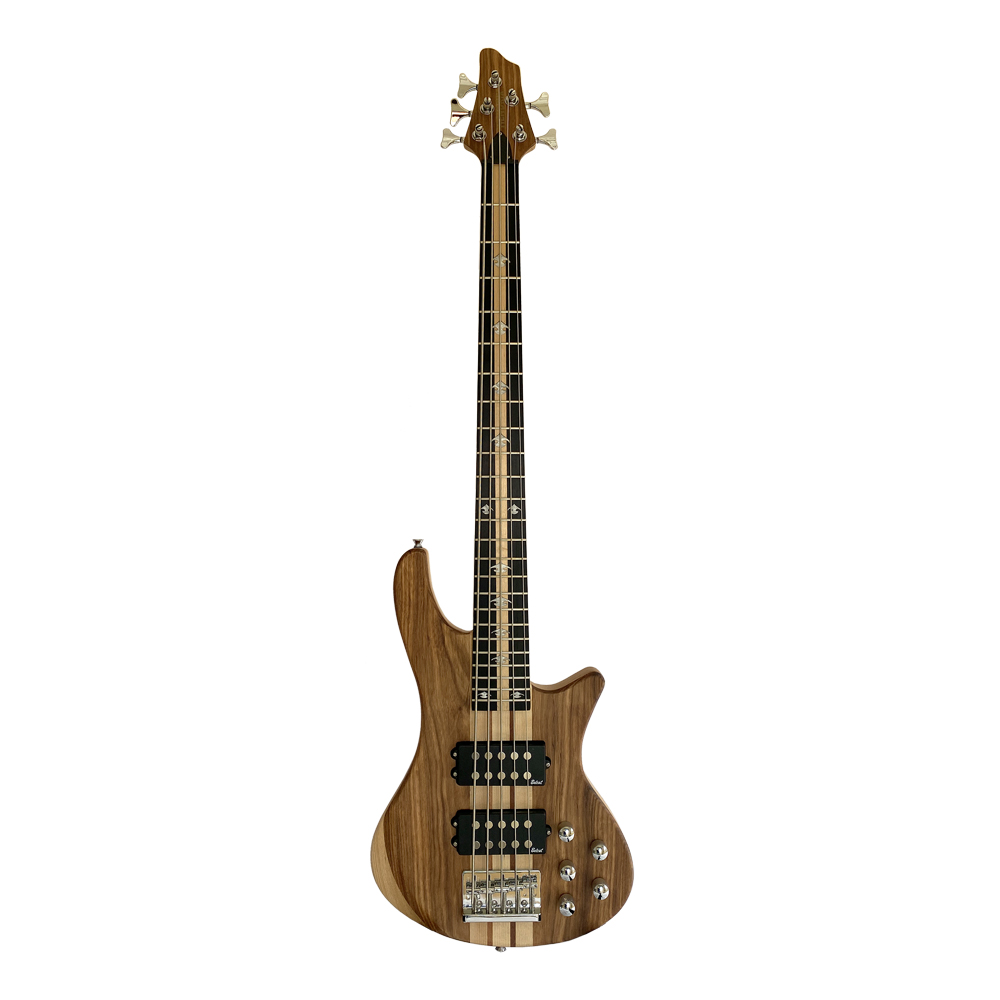 Bajo Eléctrico de 5 Cuerdas Activo Hendrix BH-EBS725-3-5 Nogal