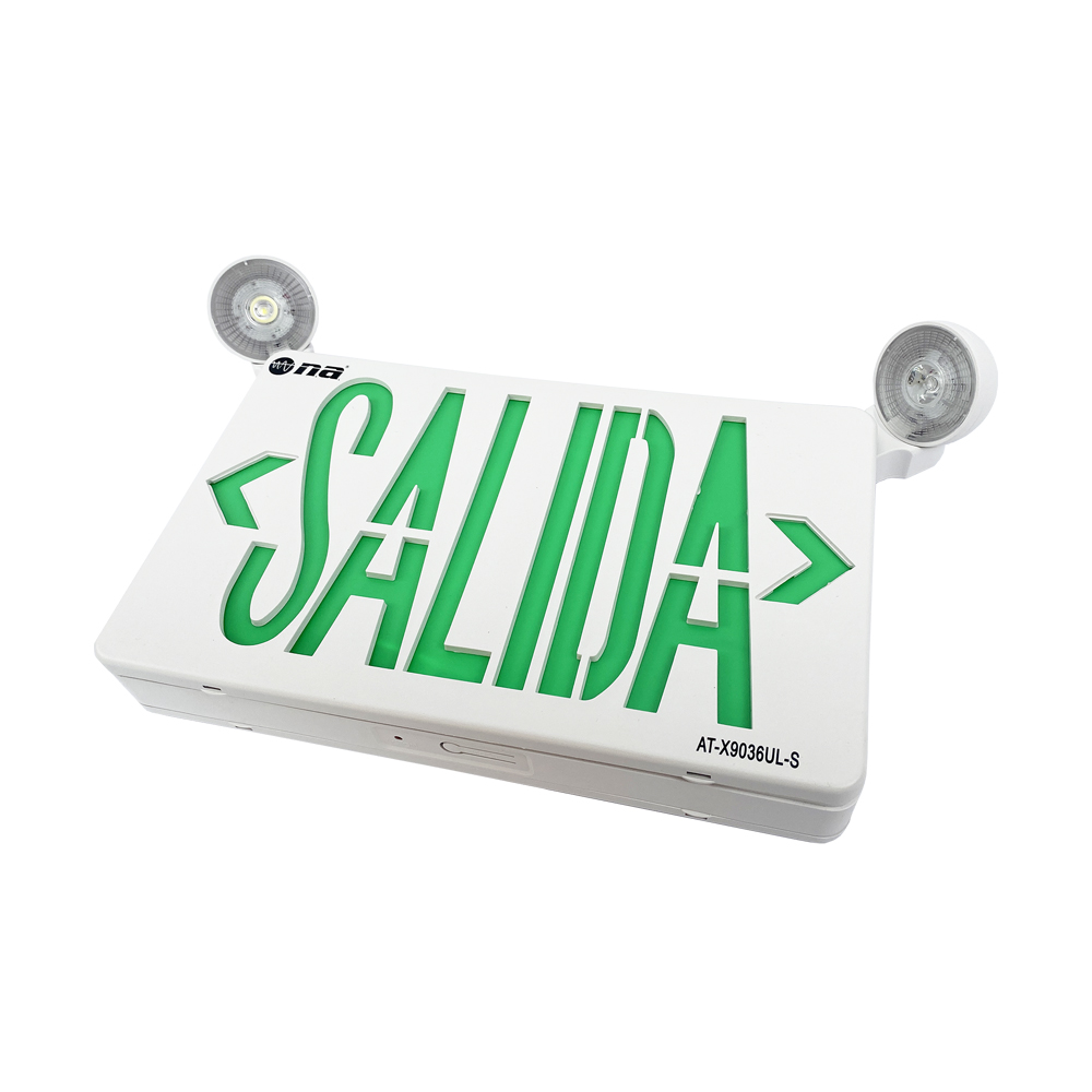 Lámpara de Emergencia Señal Salida LED Verde Nippon America AT-X9036UL-S