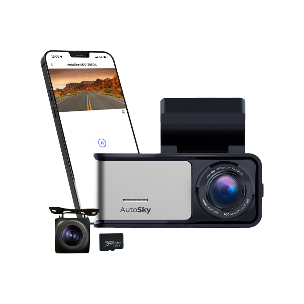 Cámara Vehicular Dash Cam AutoSky SKY-ADC-888 4K GPS WiFi