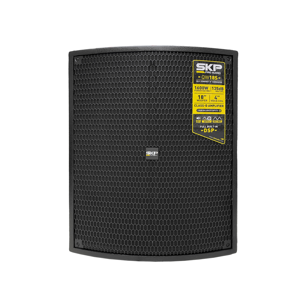 Subwoofer Activo SKP QW18S 18 Pulgadas 1600W Clase D DSP