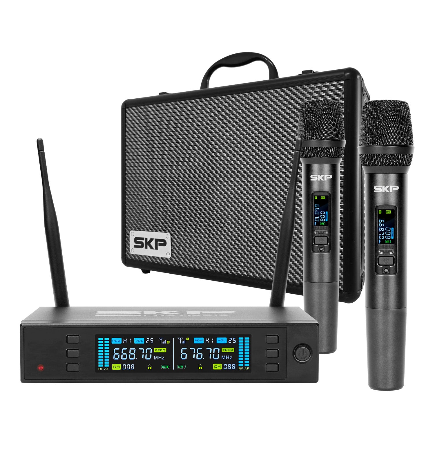 Micrófono Inalámbrico Doble UHF SKP CLARITY II