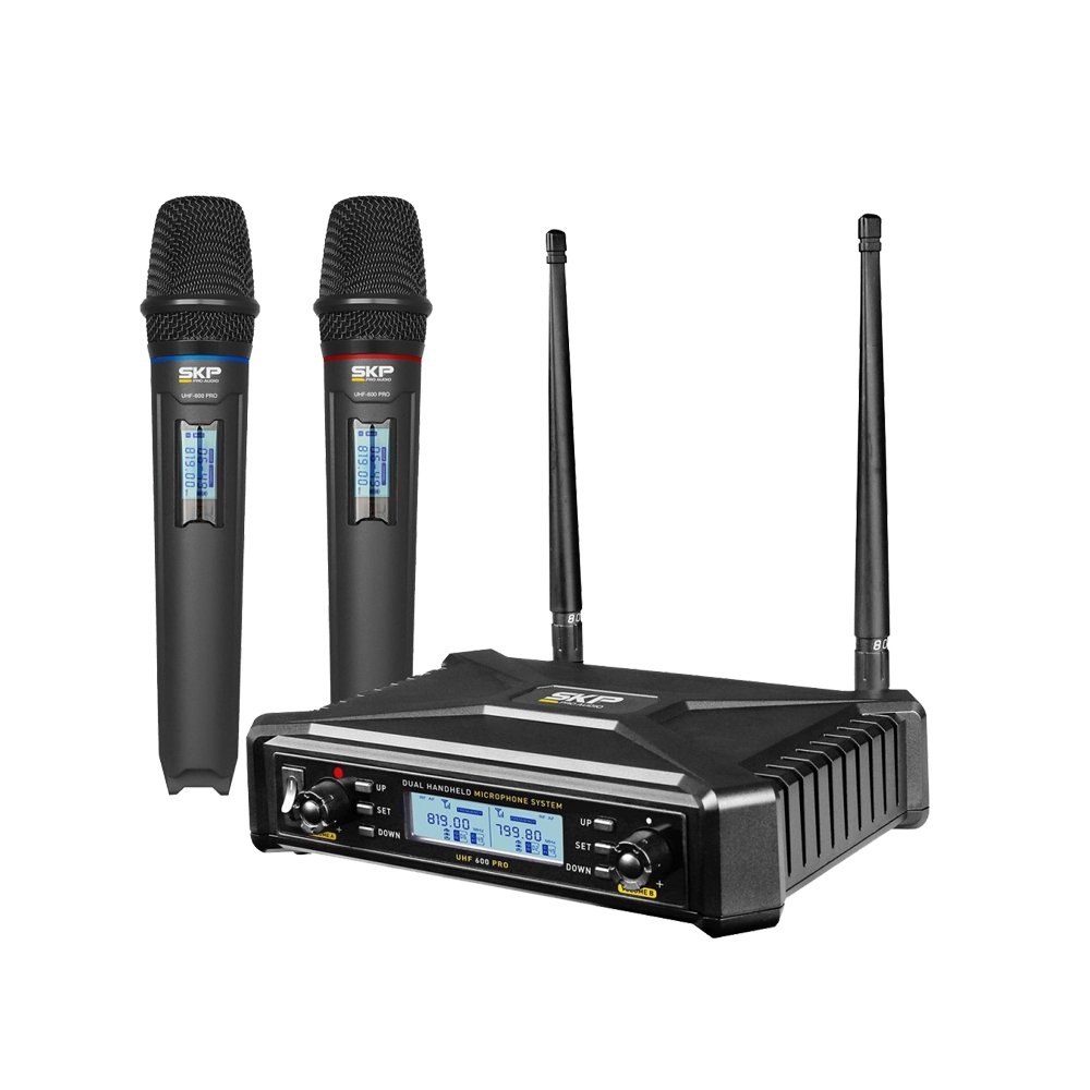 Micrófono Inalámbrico Doble UHF SKP UHF-600PRO