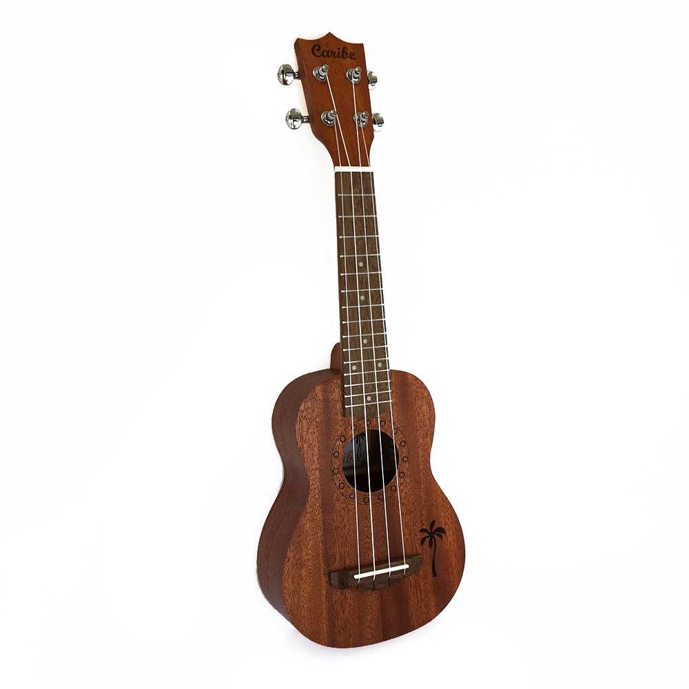 Ukulele Soprano Caribe UC-AU07LH-21 21 Pulgadas Natural con Funda