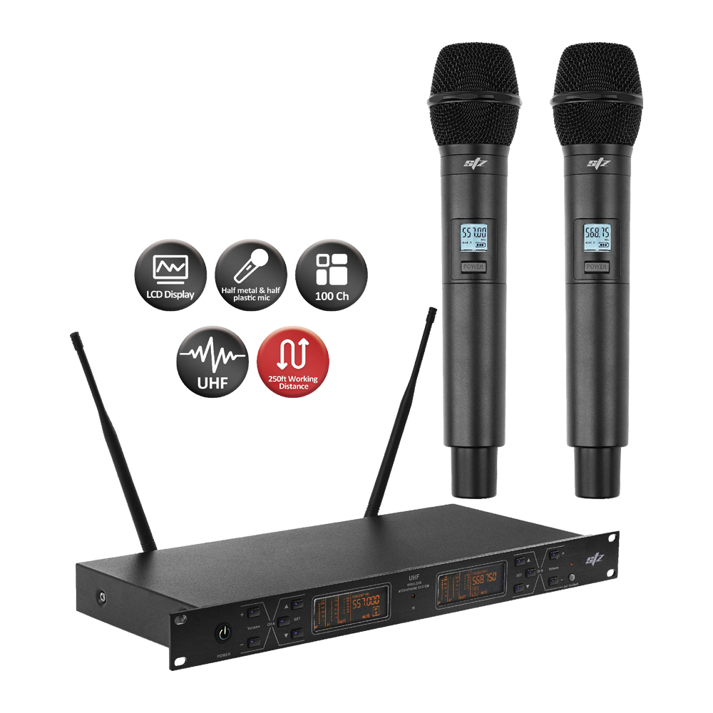 Sistema de Micrófonos Inalámbricos UHF Doble STZ STZ-W5502