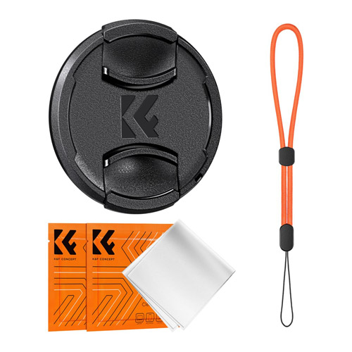 Tapa de Lente 55mm K&F Concept KFC-X-080 con Clip Frontal y Cordón de Seguridad