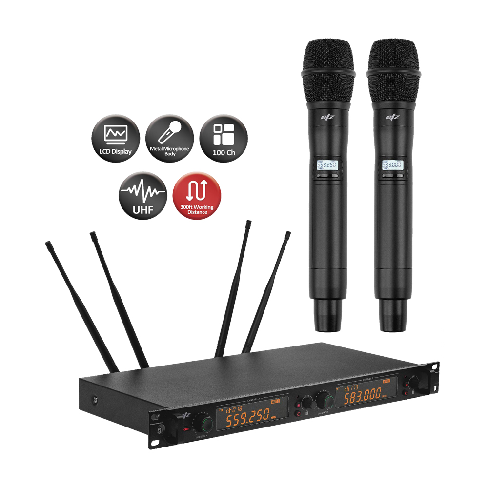 Micrófono Inalámbrico Doble UHF STZ STZ-W7752